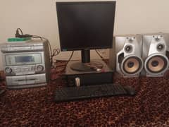 Sharp Amplifier 110Watt amplifier heavy base with 2 sony Speakers