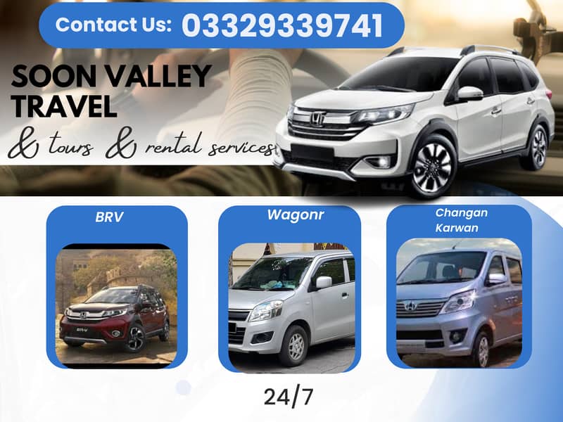 7 seater Rent A Car Honda BRV, Hiace hiroof, Wagnor, Coaster for rent 0