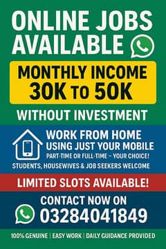 online jobs/jobs on WhatsApp