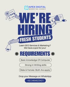 Exciting Opportunity for Fresh Students!