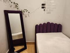 New single bed with standing mirror