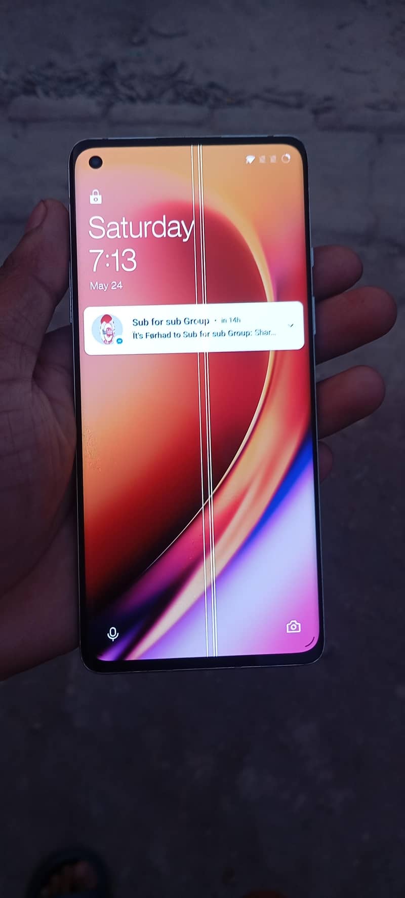 one plus 8 back break 3 line in panel or koi issu ni h exchange posib 2