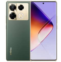 infinix note 40 pro 10/10 green colour with box