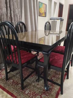 Dining table and chairs