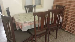 Dining table and chairs 6 seater