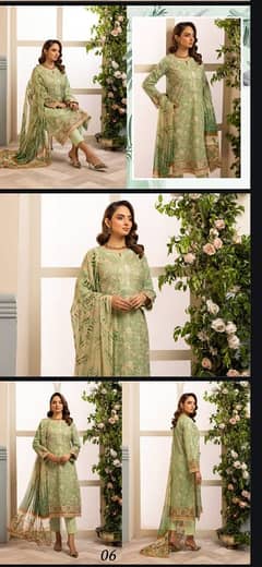 stich 3 piece lawn suit