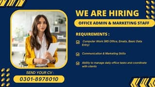 Office Admin - Marketing Staff - Female Staff - Jobs