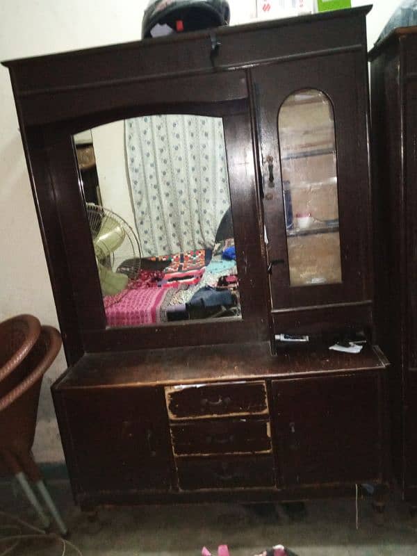 4 in 1 , 1 dining table wooden,show case,dressing table,computer table 4