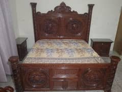 king size chinioti bed| side table dressing table shesham king bed set