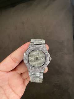 brand new iced out watch with box