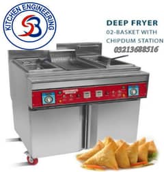 Commercial Fryer double basket hot plat grill dough machine pizza oven