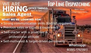 Sales Agent Hiring for Dispatch Office Lahore, Cavalry Ground
