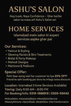 Ashu,s salon home services