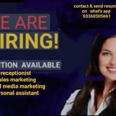 required female staff for new office