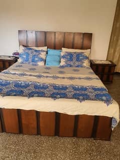 Hardly used double bed set for urgent Sale