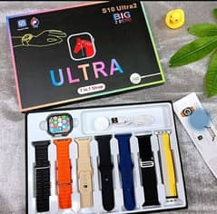 S10 Ultra 2 Smart Watch witn 7 in 1 straps- New