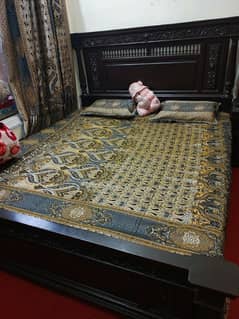 Bed set for sale urgent bed side table dressing complete wood maha