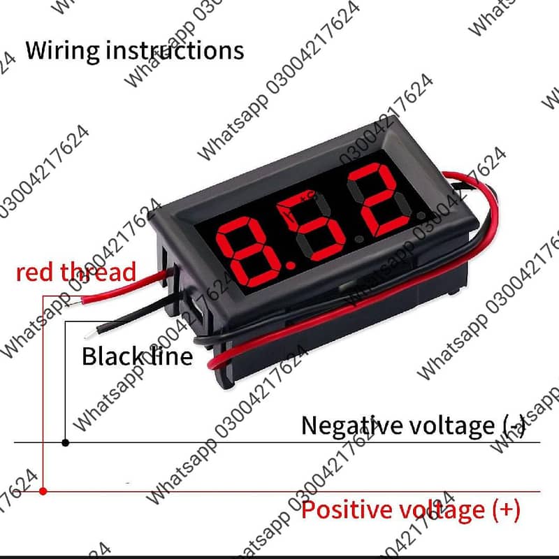 Digital Voltmeter DC 4.5V to 30V Digital Voltmeter Voltage Pa 10