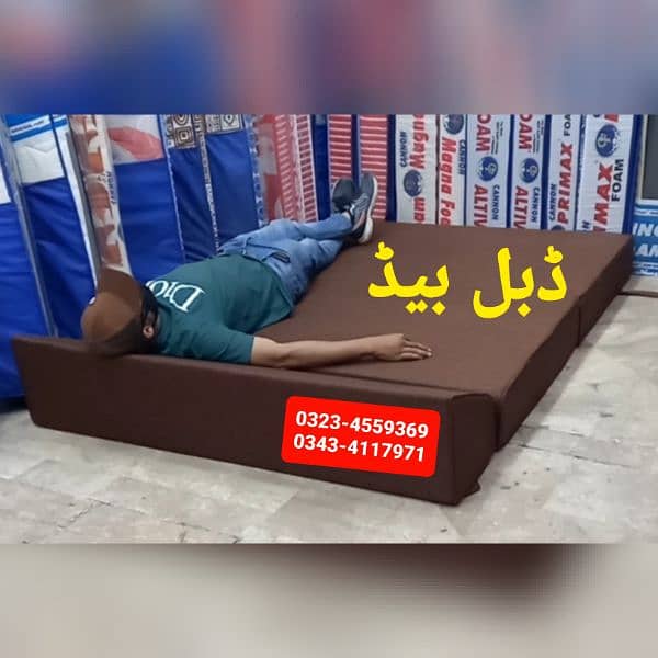 Sofa cum bed Molty double bed folding bed /Foam Mattress/Dining Table 5