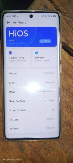 tecno camon 8,256