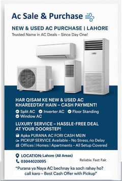 Old Ac Sale Purchase /Ac Purchase/Dc inverter Ac/split Ac/window Ac