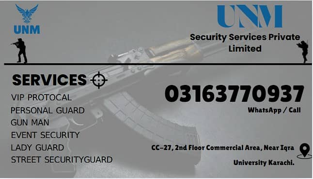 Security Guards Services | VIP Events security | SSG Commando 1