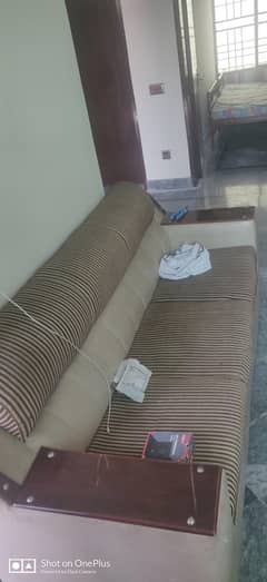 6 seater Sofa set pure wood body structure