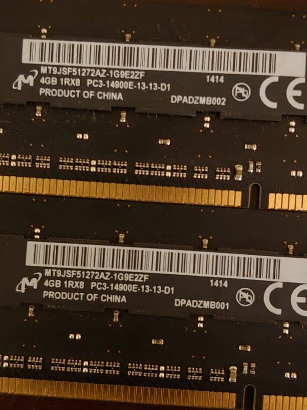 2 x 4 GB RAM DDR3 1
