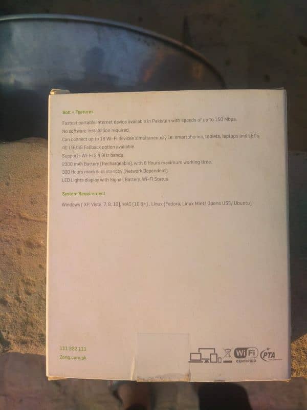 Zong Bolt+ 4G Unlock WiFi Device | Box & router | Good Condition 6