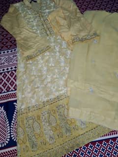 Cotton 3 piece Stitched suit
