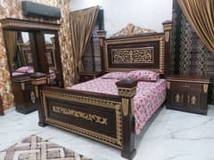 king size double bed with side tables and dressing