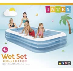 120 x 72 x 22 Inch Intex Inflatable Family Pool Rectangle 03020062817