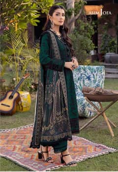3 Piece women's unstitched embroidered suit
