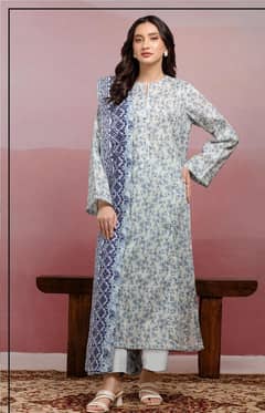 3 Pcs Women's Unstitched Printed Suit