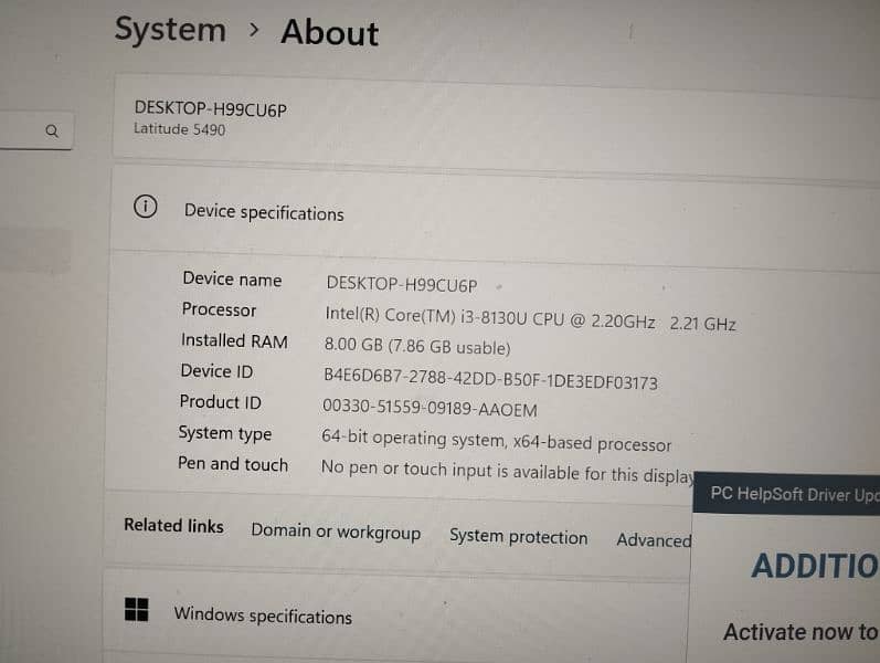 Dell latitude 5490 Core i3 8Th Generation 2