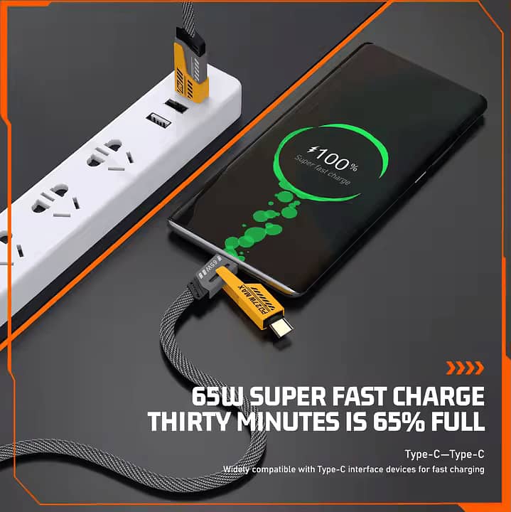 4-in-1 Fast Charging Cable – Compatible with iPhone, Android, Type-C 2