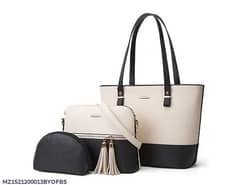 PU Lather 3 pcs Handbags