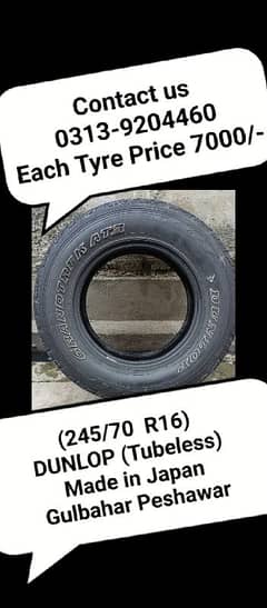 3 Nos of Jeep Tubeless Tyres available at Peshawar read add fully