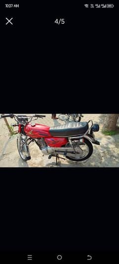 honda 125 red colour. 22 model. punjab number
