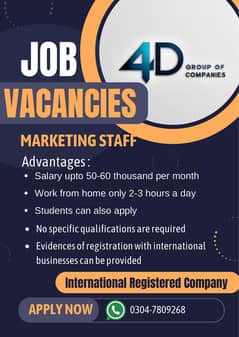 Office base and online work as a full time or per time job