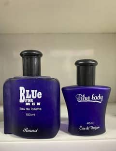 Men's and Women's Blue Perfume