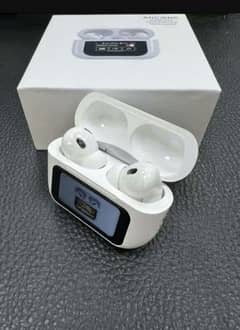 white Bluetooth earbuds