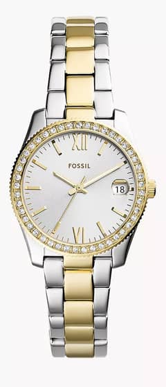 Fossil - Scarlette Mini Three-Hand Date Two-Tone Stainless Steel Watch