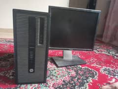 HP Elite Desktop Tower  G1 with Dell Monitor for sale