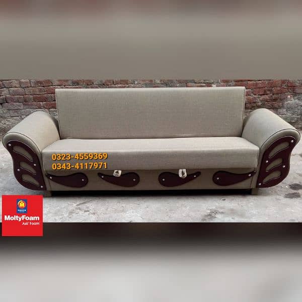 Sofa cum bed Molty double bed folding bed /Foam Mattress/Dining Table 5