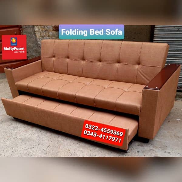 Sofa cum bed Molty double bed folding bed /Foam Mattress/Dining Table 1