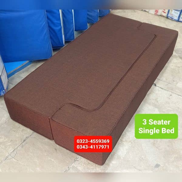 Sofa cum bed Molty double bed folding bed /Foam Mattress/Dining Table 9