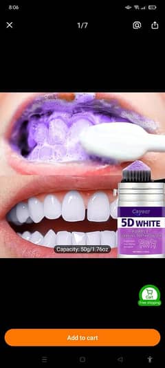 1 pack teeth whitening purple paste