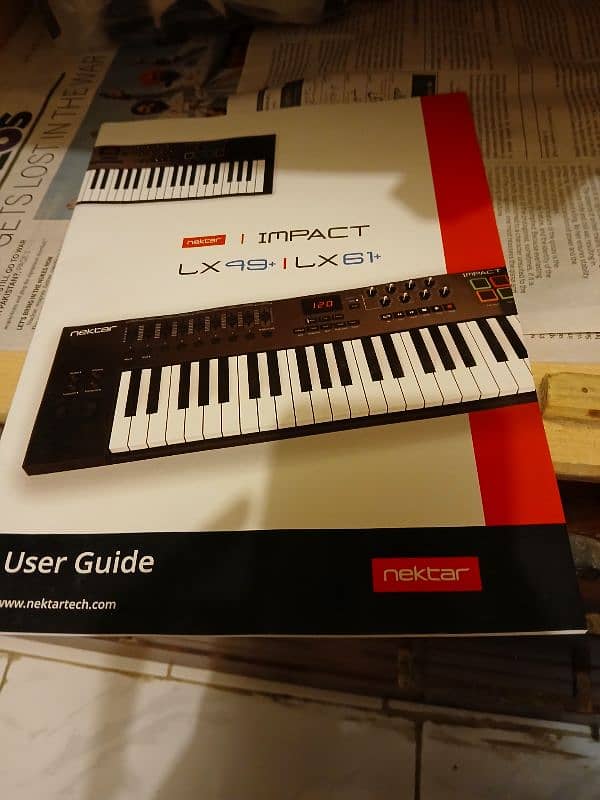 Nektar Impact LX61+ MIDI Piano along with Piano Stand and Software 8