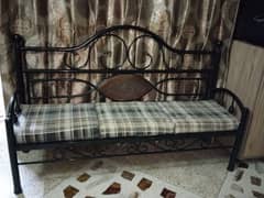 5 Seater sofa set with wooden glass table